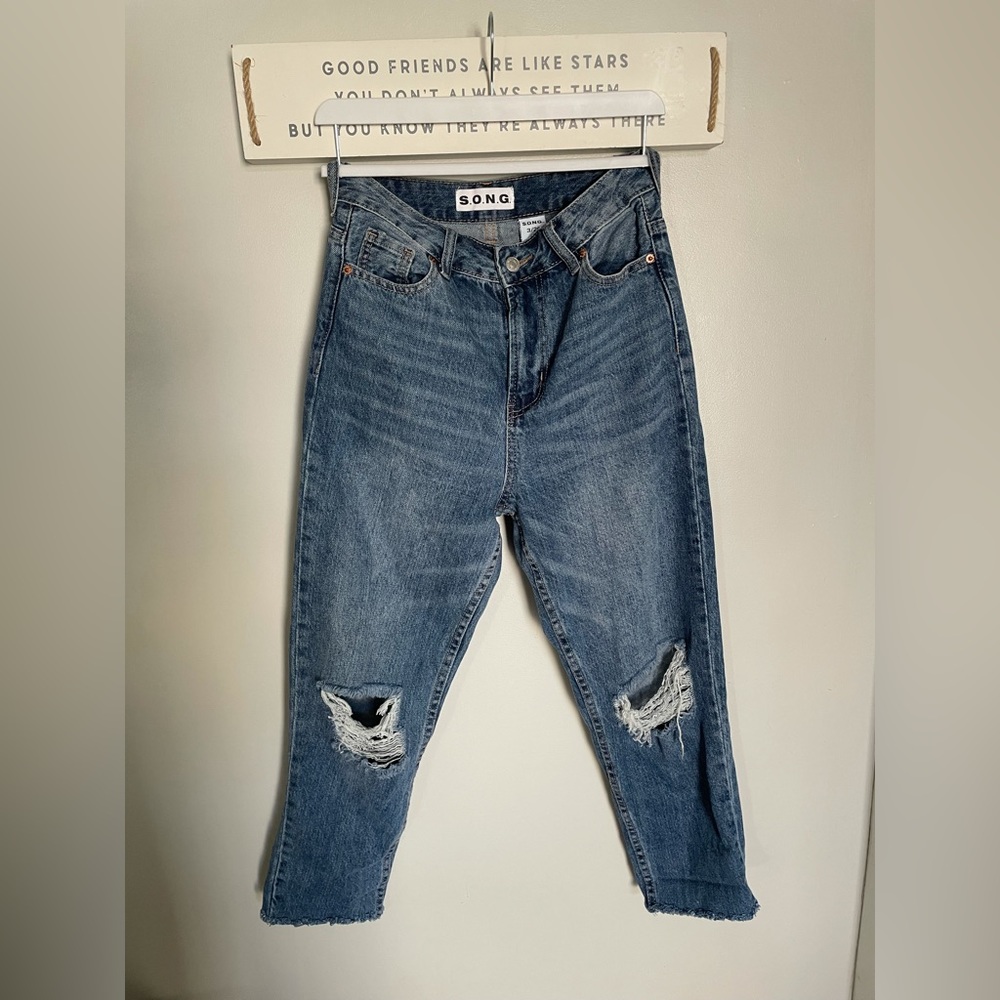 S.O.N.G. baggy capri jeans